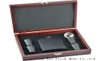 Rosewood Finish Flask Sets of 6oz stainless steel flask with s glass set3613648
