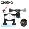 Sacs Bike Grodbar Mount 360 BICYLY MOTOROCLE CNC PRISTER ALUMINUM POUR GOPRO HERO 11 10 9 SJCAM XIAOYI 4K SJ5000 ACCESSOIRES