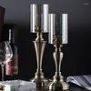 Candle Holders Crystal Cups Glass Modern Wedding Outdoor Tall Minimalist Romantic Candelabra Luxury Candelero Home Decoration