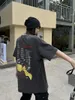 Мужские футболки Святой Михаил Совместный Monroe Robot Graffiti вымыл старый винтаж с короткими рукавами.