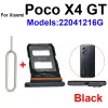 Для xiaomi poco x4 gt x4 pro 5g sim -карта лоток для сим -карты SIM -карты Слот -карты запасные детали считывателя считывателя считываемого считывания.