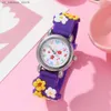 Montre-bracelettes Nouveaux enfants es dessins dessinons es rose sile quartz anniversaire cadeau fille fille garçon enfant étude temporel girl reloj240409