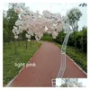 Fiori decorativi ghirlande da 2,6 m di altezza bianca Artificiale fiore di piombo fiore di piombo fiore di piombo con telaio arco di ferro per mercolette dhwnq
