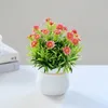 Dekorativa blommor Fake Pastoral Simulation Green Plant Bonsai Interior Decoration Artificial Potted Plants