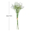 Fleurs décoratives 5pcs ensemble artificiel babysilebreath de mariage de mariage aux demoiselles d'honneur Bouquet de fleurs à la main Romantique Provence Floral pour décoration de vase domestique