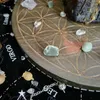 Bougends Fleur en bois de la vie Chakra Crystal Powe Grid Énergie Boosting Board Holder Decoration Disk Oak Astrolabe Accessoires