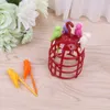 Couverts jetables 6 pcs pour le support de support en plastique Creative Birdcage Fruit Fork Fork