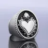 Fashion Crown Heart Rings For Men Women 14K Gold Silver/Gold Color Love Heart Ring Girls Jewelry Gift