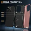 3 In 1 magnetische standaardkaarthouder voor iPhone 15 14 13 12 Pro Max Samsung S24 S23 S21 FE plus ultra TPU PU -pc -schokbestendige kaartkap