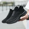 Boots Comfortable Walking Shoes Men Lightweight Casual Men Socks Shoes Breathable Slip on Sneakers Mens Loafers Big Size 3946