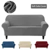 Couvre-chaises couvercle de canapé de style européen pour le salon Spandex Stretch Plux Coup Bouch Home Decor Solid Color Furniture Protector