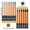 Bit de tournevis hexagonal 1/4 pouce Set Torx Pozidriv Security Driver Bits 75 mm