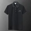 Camisa de pólo masculino clássico verão polo casual moda bordada camisa polo impressa de alta qualidade de mangas curta 90157