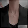 Sacches de bijoux Sacs synthétiques Missanite Zircon Water Drop Collier Senture de conception d'été feme