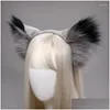 Clips de cheveux Barrettes Simated Beast Orets Bandband Animal Headress Night Party Cosplay Prop accessoires de cadeaux décoratifs Halloween Drop Dhd4l