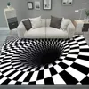 Carpets 3D Printed Floor Mat Stereoscopic Vortex Carpet Non-slip Area Rug Abstract Geometric Home Living Room Bedroom Door