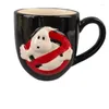 Mugs Creative Halloween Ghost Mug 3D Sculpted Shape Design Spooky Water Cup 410ml Large Capacity Fashion Home Decor Ornament