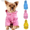 Dog Apparel Dog Apparel Summer Outdoor Puppy Pet Rain Coat S-XL Hoody Waterproof ets PU Raincoat for Dogs Cats Apparel Clothes Wholesale 230719 L46