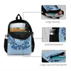 Rucksack G Blue Mandala Schultaschen für Teenager Girls Laptop Reisen Erstbrief hübsches Alphabet