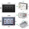 Laddare Pssrise Brasilien Thai EU US Wall Socket med 5V 2.1A USB Typec Charger Power Outlet PC Panel Light Switch TV Tel Computer Socket