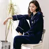 Thuiskleding Cherlemon vrouwen winter gezellige microfleece pyjama's vrouwelijke super warme dikke flanel slaap lounge set lange mouwen slaapkleding