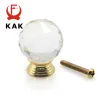 KAK 30 mm Crystal Glass Knobs Cabinet Handtag Färgglad Crystal Ball Copboard Draws Drabs Kitchen Furniture Handtag Hårdvara