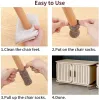 24Pc Knitted Furniture Sock Cover Chair Leg Sock with Felt Pad Anti-Slip Table Feet Cap Hardwood Floor Protector for Dinner Room