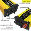 3000W bilspänningstransformator DC 12V till AC 110/220V Dual USB Car Charger Converter Modified Sine Wave Portable Power Inverterare