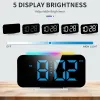 RGB Digital Alarm Clock Time Week med RGB Mood Light 2 Alarm Snooze Table Clock 12/24H USB Outpart Port Charging LED Clock