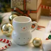Tasses nordiques Portable Cartoon Ceramic tasse avec poignée petit-déjeuner cafée de restauration Décoration Année de Noël cadeau