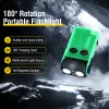 V20 RGB Light 1000lm Powerful LED Flashlight USB Rechargeable Floodlight Torch Buzzer Work Light with Magnetic Upgrade Hat Clip