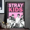 KPOP S-Stray K-Kids Poster Anime Posters Sticky HD Quality Wall Art Retro Posters for Home Kawaii Room Decor