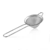 New Stainless Steel Mesh Strainer Fine Tea Strainer with Long Handle Colanders Mesh Strainers Sieve for Cocktail Coffee Food Flours 0409