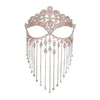 Clipes de cabelo barrettes jóias de luxo fl rinocoloria de máscara de máscara de máscara de máscara de decoração para mulheres véu de noiva Crista de cristal de metal natal dhnhy