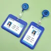 1pc Plastique poitrine ID Tag Personnel Travail Carte Passe Couvre de cartes Multicolor Couverture de carte rétractable Office des employés des employés Hauts de badges