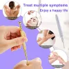 Gezichtsreflexologie Massage Tool Intrekbare acupunctuurpen Dubbele kop met dubbele hoofde Spring Ear Care Tool Pobe Pen Pen Massager voor gezicht