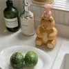 Dispensador de sabão líquido Cartoon Urso de espuma Bottle Press Pressione Sinitizador de mão Cleanser Mousse Bubbler de grande capacidade Banheiro
