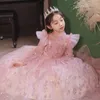 Mädchenkleider Blumenjunge Abendkleid Langarmed Fairy Birthday Prinzessin Klavier Gastgeber Pengpeng Sha Performance