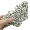 Bouotique de fgg (op voorraad) Women Butterfly Crystal Evening Tassen Minaudiere Wedding Bridal Rhinestone Handtas Party Koppeling Portemonnee