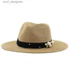 Brede rand hoeden emmer hoeden groot formaat 56-58 59-60 cm nieuwe natuurlijke panama strom hoed zomer mannen vrouwen brede riem strand uv bescherming fedora zon hoed groothandel y240409