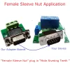 RS232 RS422 RS485 Nitade socketmuttrar DB9 DR9 DE9 Kvinnlig manadapter till 3Pin Signal Terminal Breakout Board