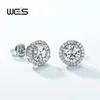 Boucles d'oreilles STAD WES 925 STERLING Silver 6.5 mm 1Ct Diamond Moisanite pour femmes cadeaux de fête de mariage Bijoux de luxe