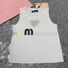 Pearl Neck Tanks Top Women Sparking Rhinestone Vest Spring Summer Knits T Shirt Sport Vests