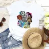 Musikfläkt Klassisk tryck avslöjar det hemliga monsteret High T-shirt Summer Essential T ees Women Vintage Streetwear Loose Cool Tops