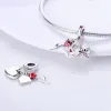 925 STERLING PRATA ADORENTE Posicionamento de fivela animal DIY FELE FECHAS CHARMS FIXA PANDORA ORIGINAL PANDORA BRACELETE MUNIALMENTE MUNIALMENTES