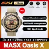 MASX Oasis X Premium GPS Smart Watch alexa Ultra HD Display Built-in GPS Hi-Fi Bluetooth Phone Calls Military Grade Sports Watch