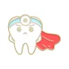 熱い歯の妖精エナメルブローチかわいい歯ブラシの健康ユニコーン歯襟バックルドクタードクター衣類ラペルピンズギフトジュエリー