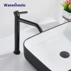 Robinet de lavabo noir mat