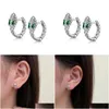 Boucles d'oreilles S925 oreille sier avec zircon incrusté de petites bijoux de boucle d'oreille de haute qualité à la mode à la mode pour les femmes Drop de Otk2Q