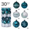 30pcs/Set 6cm Christmas Ball Ornaments Christmas Tree Hanging Decor Green Red White Colorful Pendant Christmas Balls